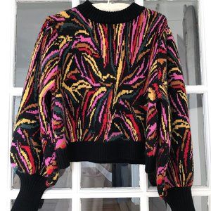 Farm Rio Shiny Zebra sweater size Small